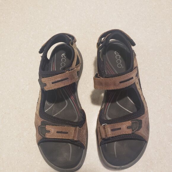Ecco Women's Yucatan Sandal Size 38 Brown Adjustable Sport Outdoor Water Shoes - Picture 2 of 7